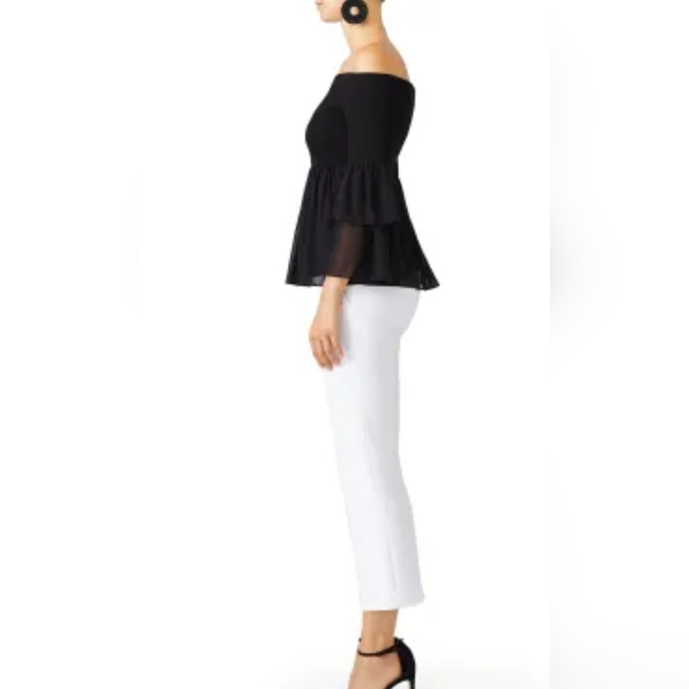In mystery bundle NWT RACHEL ZOE 🤩layered cold shoulder chiffon top -layered - Picture 8 of 14